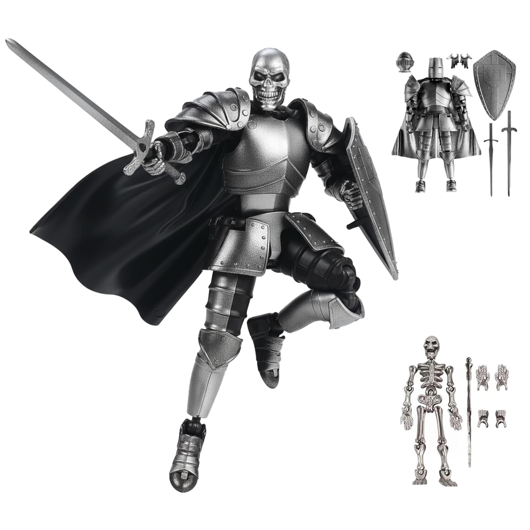 Amazon.com: T13 Skeleton Knight Action Figure,DIY Posable Model